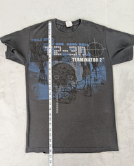 Terminator 2 T Shirt Endoskeleton Y2K Universal Studios T2-3D Gray Men Small