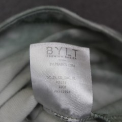 BYLT Shirt Mens XL Green White Cloud Dye Tee Short Sleeve Stretch Casual Soft