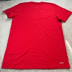 Adidas Soccer The Go-To Performance Tee Mens Large Red Climalite Graphic T-Shirt