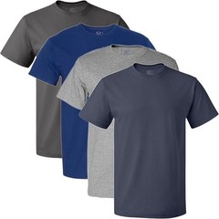 Fruit of the Loom Mens Crew Neck T-Shirts Undershirts Mystery Color 6 Pack Small