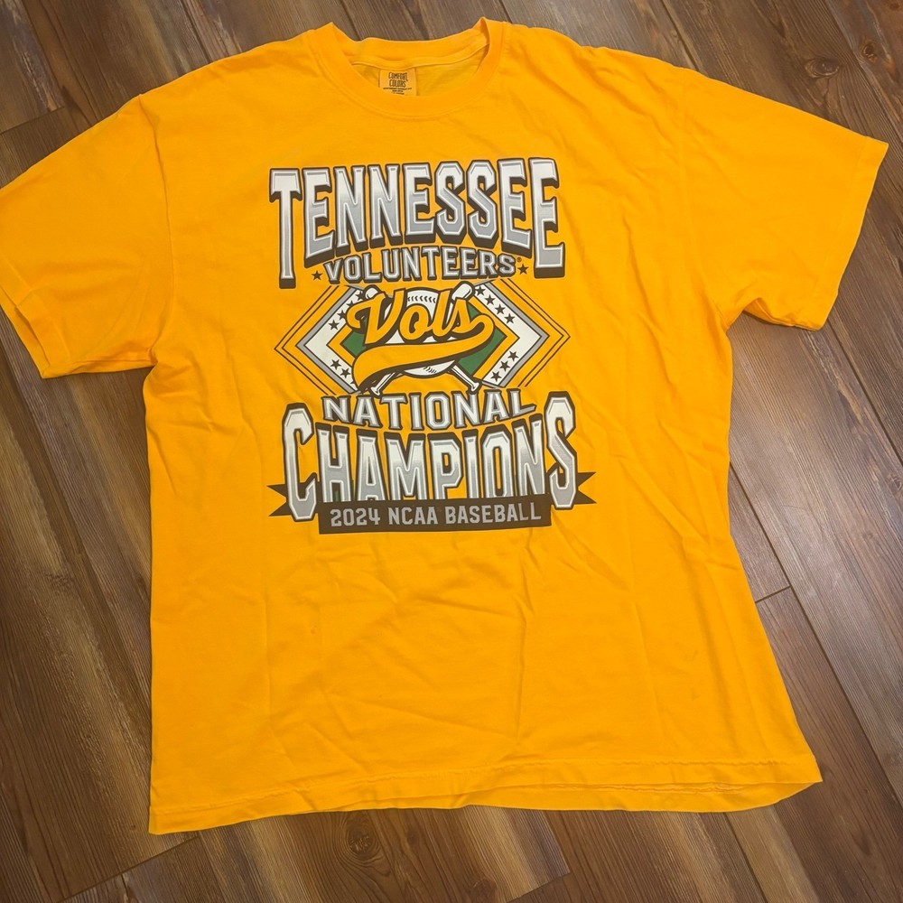 NWOT Tennessee Volunteers 2024 NCAA Baseball National Champions Shirt Sz XL VOLS