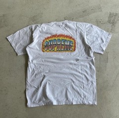 Supreme Streetwear Skater Graphic Chrome Flames Tee Size Medium