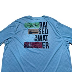 Reel Life Fishing Shirt Mens XXL Blue Raised on the Water Long Sleeve 2XL
