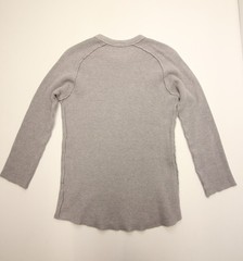 Needles Japan Raglan Thermal Waffle Knit Long Sleeve Small 34″ Chest Grey