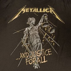 Justice for All Official Metallica T-Shirt Jersey Original Black T-Shirt