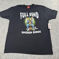 Full Send Snoop Dogg Shirt Mens 2XL Black Nelk Boys Graphic Tee Limited Edition