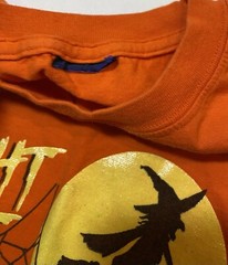 Halloween Fright Night Vintage T-Shirt Orange Size Large Witch Jack-O’-Lantern
