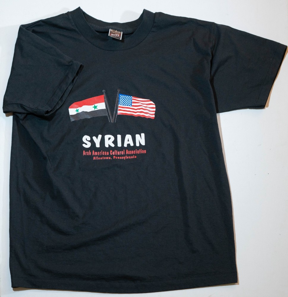 Vintage 90s Syrian T-Shirt Men Size XL Arab American Single Stitch