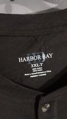 New-MEN’S HARBOR BAY LONG SLEEVE HENLEY BROWN SHIRT. STRAIGHT HEM.SZ 3XLT reg$40