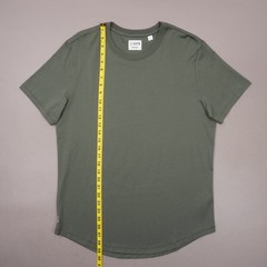 CUTS Curve Hem T Shirt 100% Pima Cotton Mens Large Capers Green NWOT