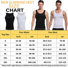FAJAS Mens Body Slimming Tummy Shaper Underwear Shapewear Waist Slim Girdle Vest