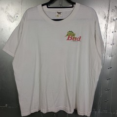 Budweiser Frogs Vintage 90s Double Sided Single Stitch Beer Shirt Boxy Cropped L