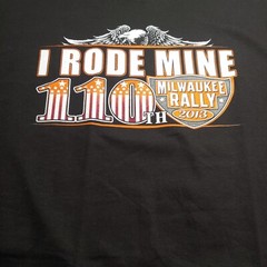 Hot Leathers Biker Tee XL I Rode Mine 110th Milwaukee Rally Screaming Eagle New