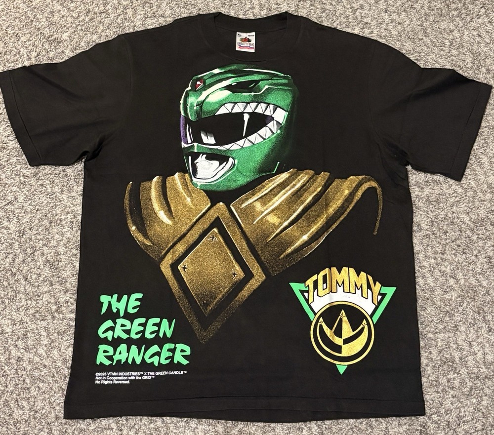 Vintage Vitamin Power Rangers Green Ranger AOP All Over Print Single Stitch XL