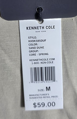 Kenneth Cole Active Tech Long Sleeve Tee Men’s Medium Beige