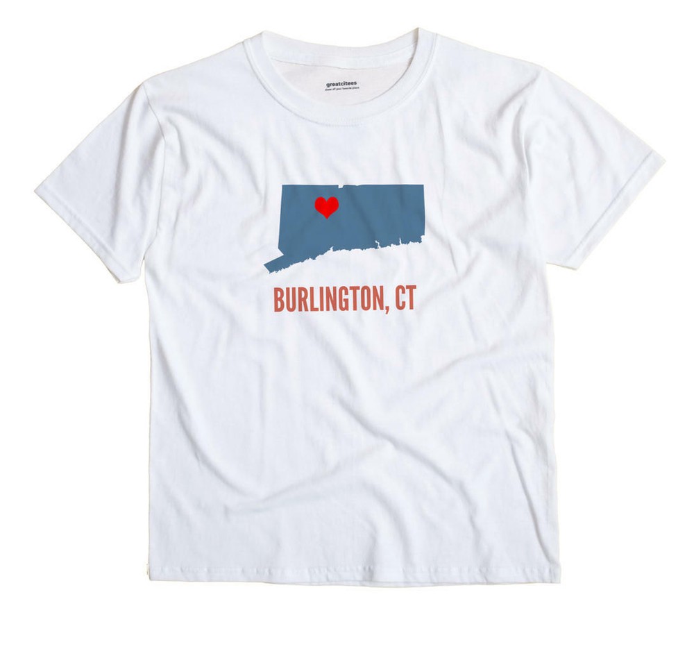 Burlington Connecticut CT T-Shirt HEART