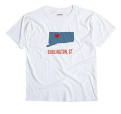 Burlington Connecticut CT T-Shirt HEART