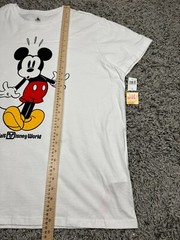 NEW Walt Disney World Shirt Adult XXL 2XL White Mickey Mouse Black Red Parks WDW