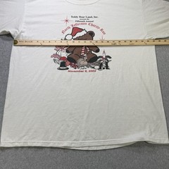 2003 North Jefferson Charity Run Teddy Bear Holiday Graphic Tee Y2K XL Alabama
