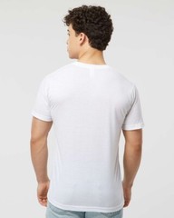 Tultex Men Short Sleeve Poly-Rich V-Neck T-Shirt 207 White Large