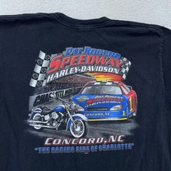 Vintage Harley-Davidson Shirt Large Pat Rogers Speedway Concord North Carolina