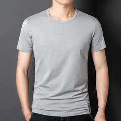 Universal Men’s Polyester Fiber Plain Crew Neck Tee Short Sleeves T-Shirt M-5XL