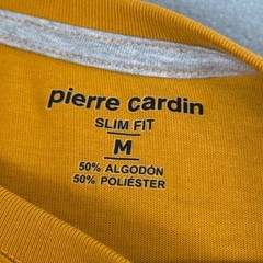 Pierre Cardin T-Shirt Mens Size M Slim Fit Pocket Short Sleeve Mustard Yellow