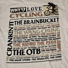 Gildan White T-Shirt Why I Love Cycling Adult Size Small NWOT