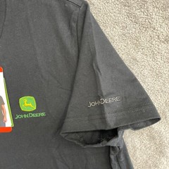 NEW John Deere Men’s M Black T-Shirt Logo Embroidered Medium Cotton