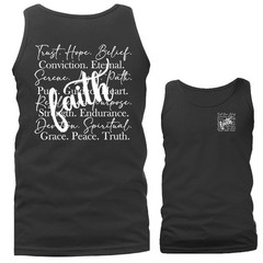 Faith Word Collage Christian Inspirational Religious Tank Top