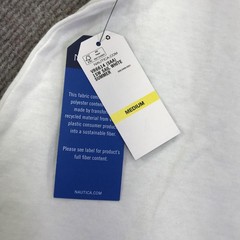 Nautica Shirt Mens Medium White Climate Response 83 Graphic Tee Tagless VR6641