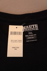 NEW Duluth Trading Co Longtail T Relaxed Long Sleeve Pocket T Shirt Black 2XL