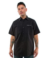 Authentic LUCKY 13 Skull Bro Work Shirt S-4XL NEW