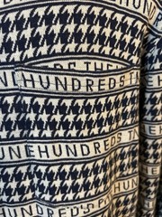The Hundreds Long Sleeve All Over Print Knit Pocket Shirt Medium White And Blue