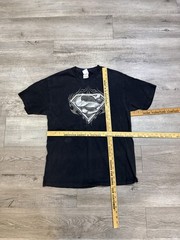 Vintage Superman Tee Y2k Diamond Plate Man Of Steel DC Comics 05 T-Shirt Size L