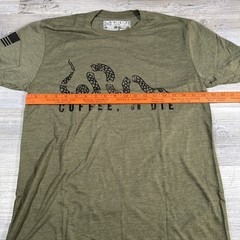 Black Rifle Coffee Company Coffee or Die T-Shirt Snake Military Green Men’s M