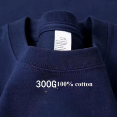 Men’s Heavy Duty 300g American Pure Cotton T-Shirt Oversized Casual Short Sleeve