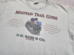 Vintage G.H. Bass Shirt Mens Large Mountain Trail Guide Biking Outdoor USA 90s