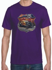 Adult DryBlend® T-Shirt – ( MEET ME ON ROUTE 66- HOT ROD / PIN-UPS / HOTTIES)