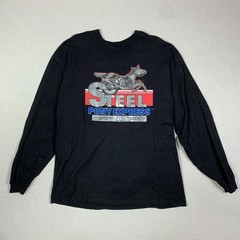 Vintage Black Steel Pony Express Longsleve T-Shirt 2XL 90s