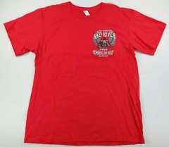 Suna Mens Motorcycle Apparel Red River Bike Rally Short Sleeve Red Size Large