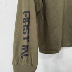 Bass Brigade Long Sleeve T Shirt Olive Green Men’s Medium Cotton