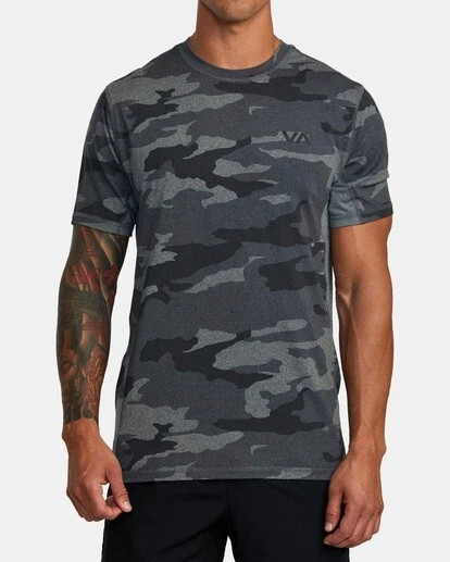RVCA Sport Vent Performance Athletic Camo Crew Neck T-Shirt Sz M