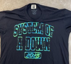 System Of A Down T-Shirt Sz L New York 2025 Tour Disorder Graphic Tee Licensed