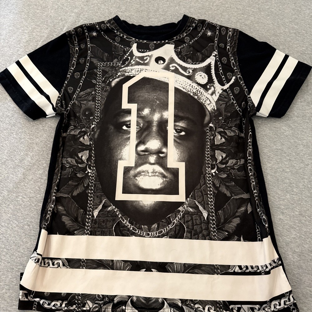 Biggie Smalls Tshirt Men’s Maxi Milian 1 Size Large Black & White