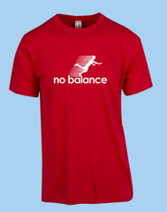 UNISEX MEN WOMENS TEE TSHIRT NO BALANCE FALL OVER RUNING GIFT EXERCISE OUTDOORS