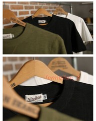 NON STOCK Heavy Gusset T-Shirts Athletic Mens USA Cotton Tee Shirt Solid Color