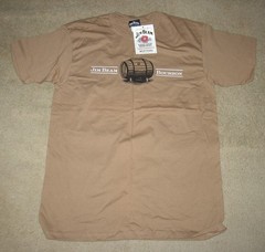 NWT Vintage Jim Beam Bourbon Barrel T-Shirt SZ LG NOS Brown