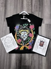 T-shirt with handmade art+Certificate of Authenticity. Choosing size and clothes