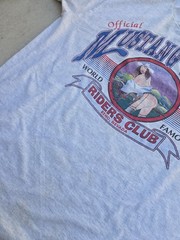 Vintage 90s Single Stitch Mustang Ranch Brothel Pinup T-shirt Nevada Size L